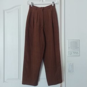 Silk Pleated Trousers